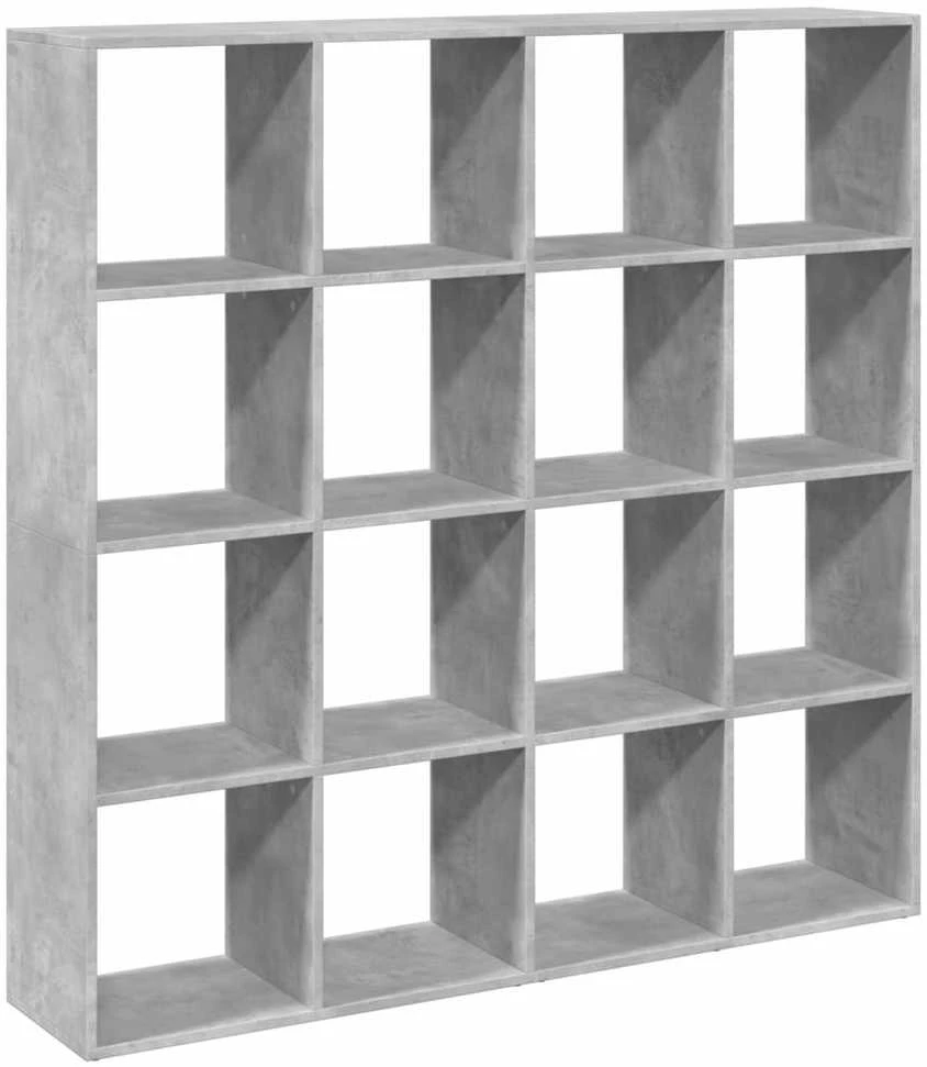 Spintelė knygoms, betono, 137,5x29x137,5cm, apdirbta mediena