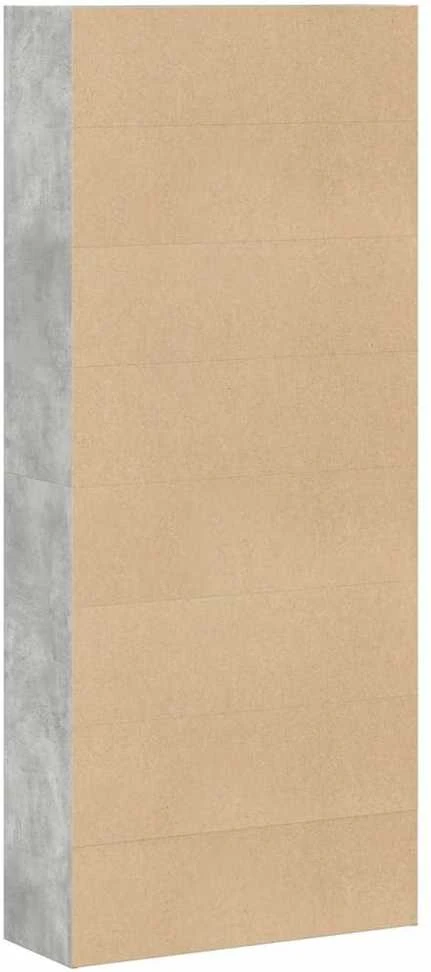 Spintelė knygoms, betono pilka, 80x30x189cm, MDP