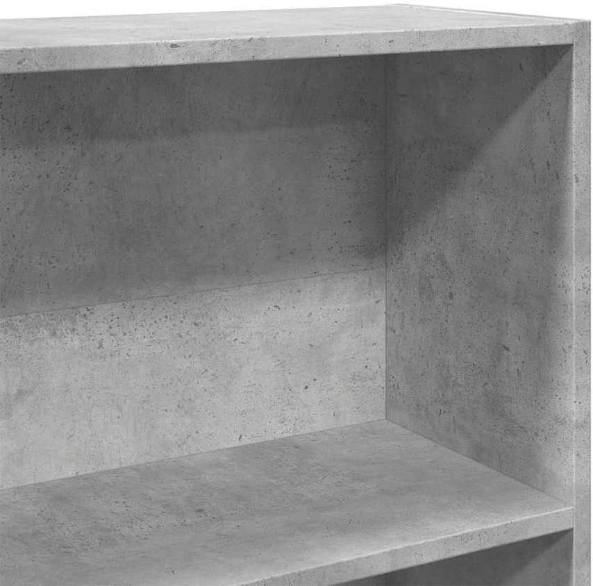 Spintelė knygoms, betono pilka, 80x30x189cm, MDP