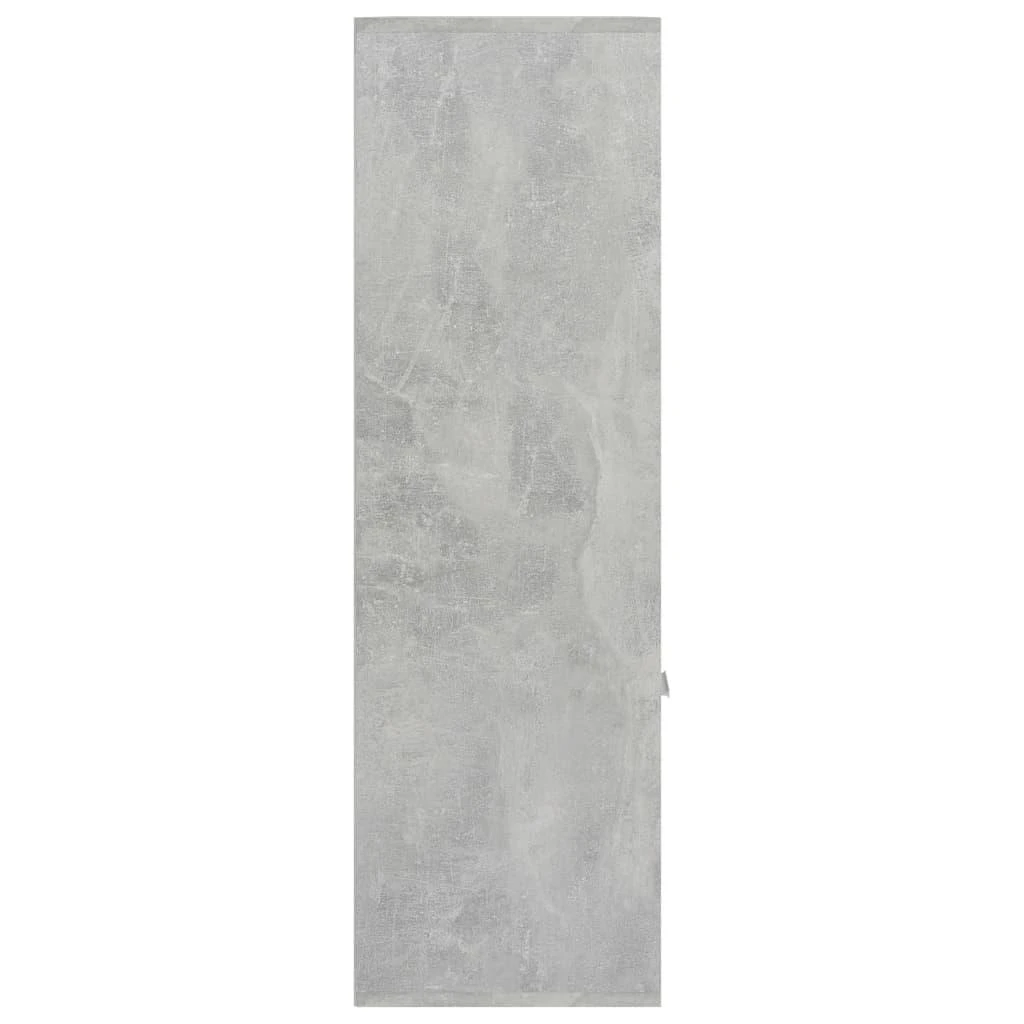 Spintelė knygoms, betono pilka, 98x30x98cm, apdirbta mediena