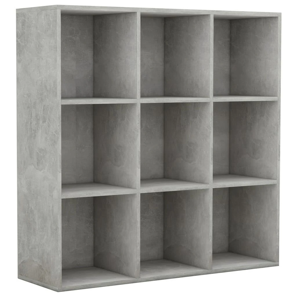 Spintelė knygoms, betono pilkos spalvos, 98x29x97,5 cm