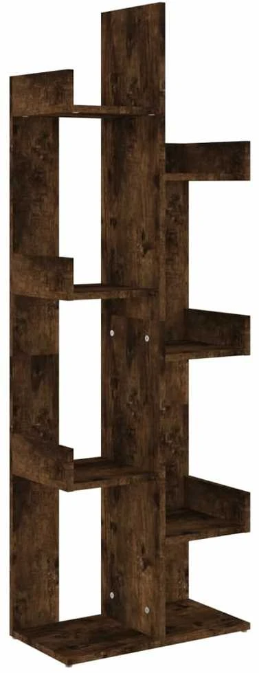 Spintelė knygoms, dūminio ąžuolo, 48x25,5x140cm, mediena