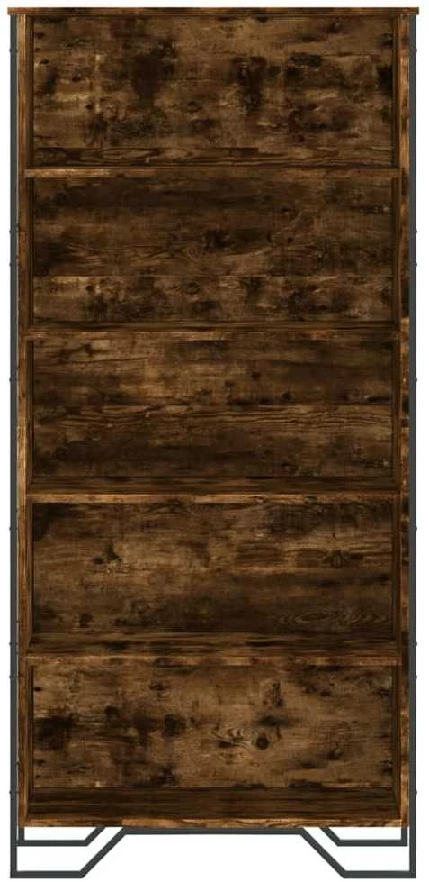 Spintelė knygoms, dūminio ąžuolo, 80x31x169cm, mediena
