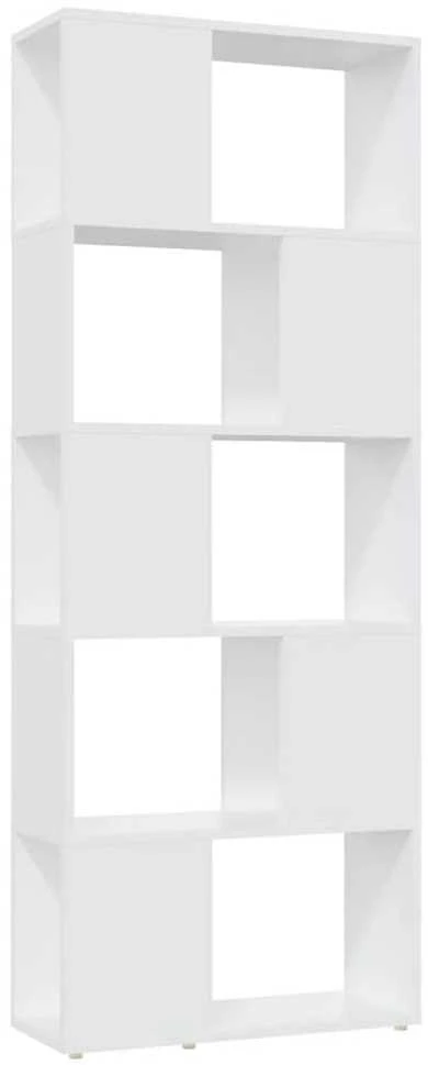 Spintelė knygoms/kambario pertvara, balta, 60x24x155cm, MDP