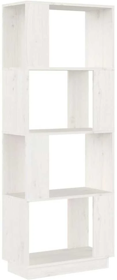 Spintelė knygoms/kambario pertvara, balta, 51x25x132cm, pušis
