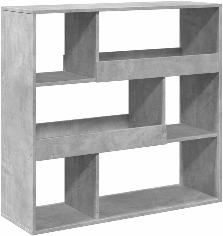 Spintelė knygoms/kambario pertvara, betono pilka, 100x33x94,5cm