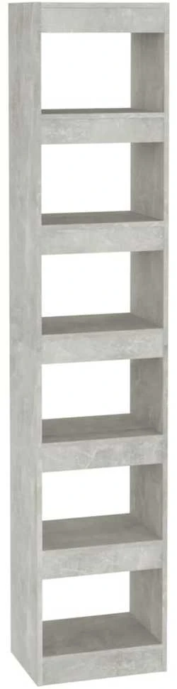 Spintelė knygoms/kambario pertvara, betono pilka, 40x30x198cm