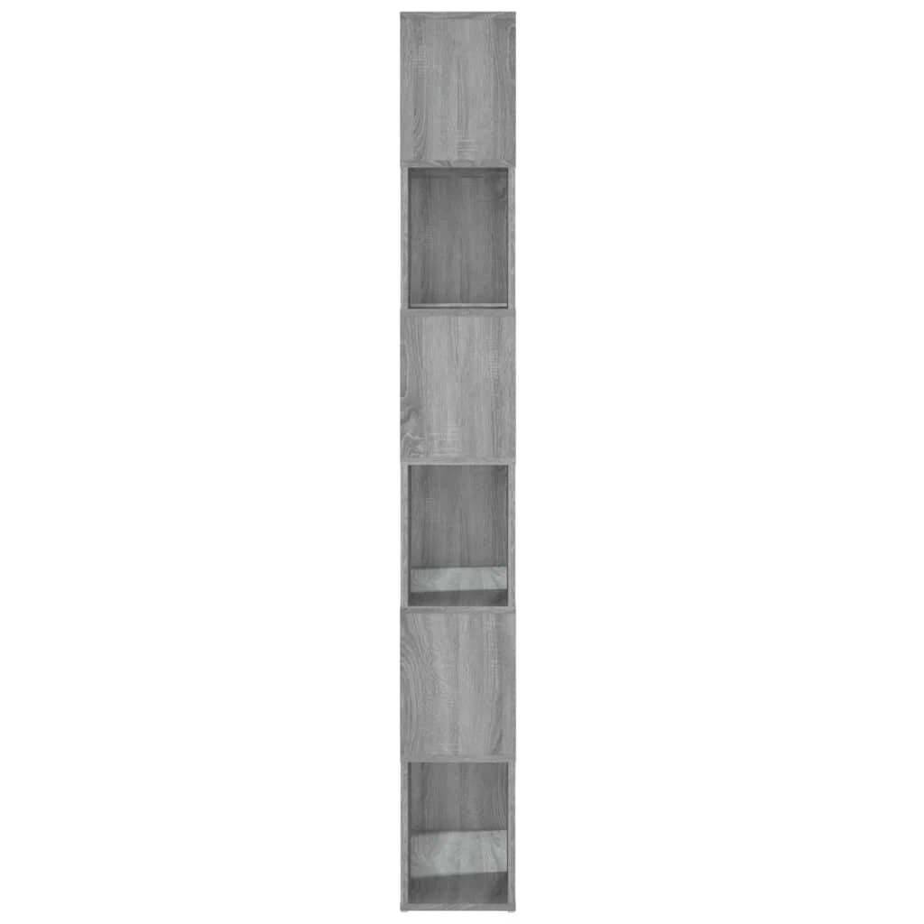 Spintelė knygoms/kambario pertvara, pilka ąžuolo, 60x24x186cm
