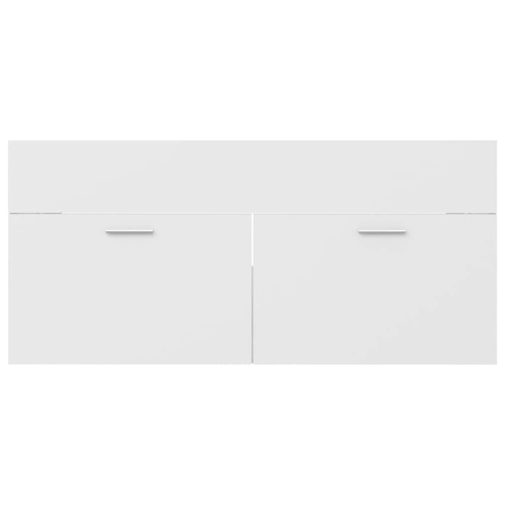 Spintelė praustuvui, balta, 100x38,5x46cm, apdirbta mediena