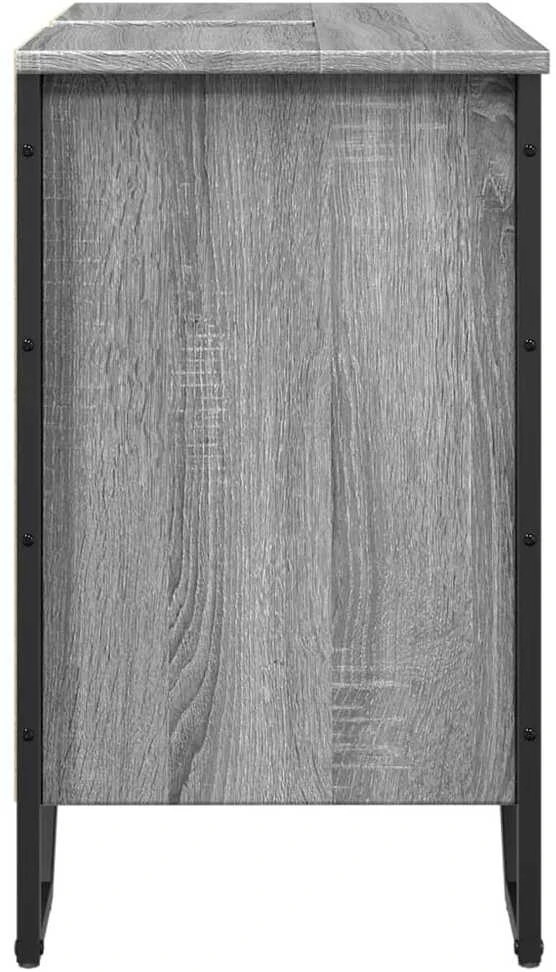 Spintelė praustuvui, pilka ąžuolo, 60x35x60cm, apdirbta mediena