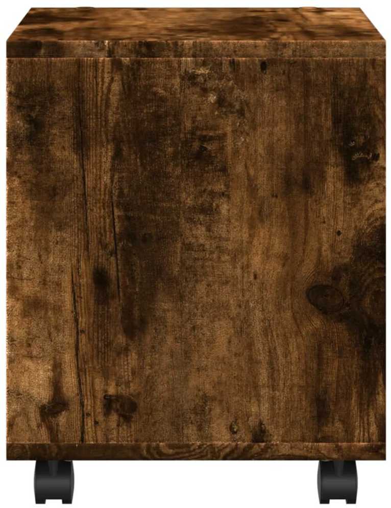 Spintelė su ratukais, dūminio ąžuolo, 37x33x42,5cm, mediena