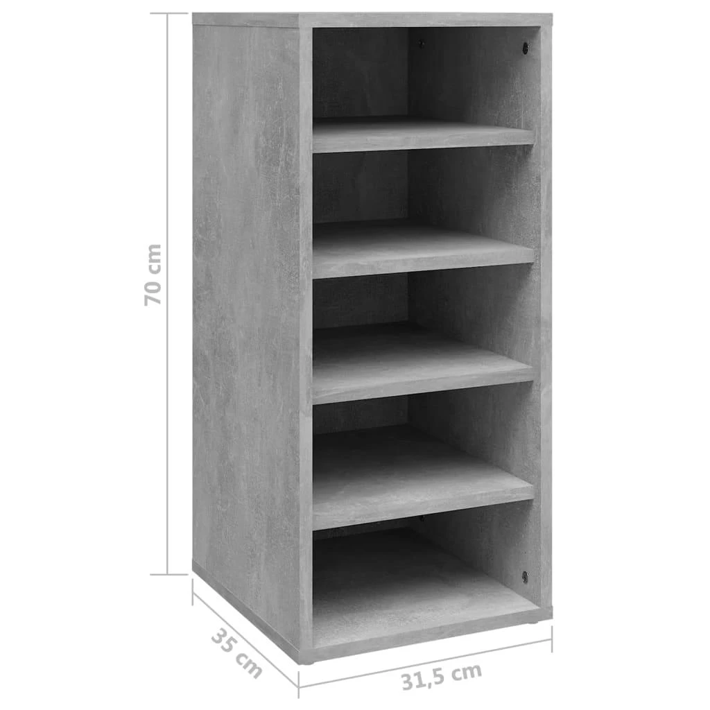 Spintelės batams, 2vnt., betono, 31,5x35x70cm, apdirbta mediena