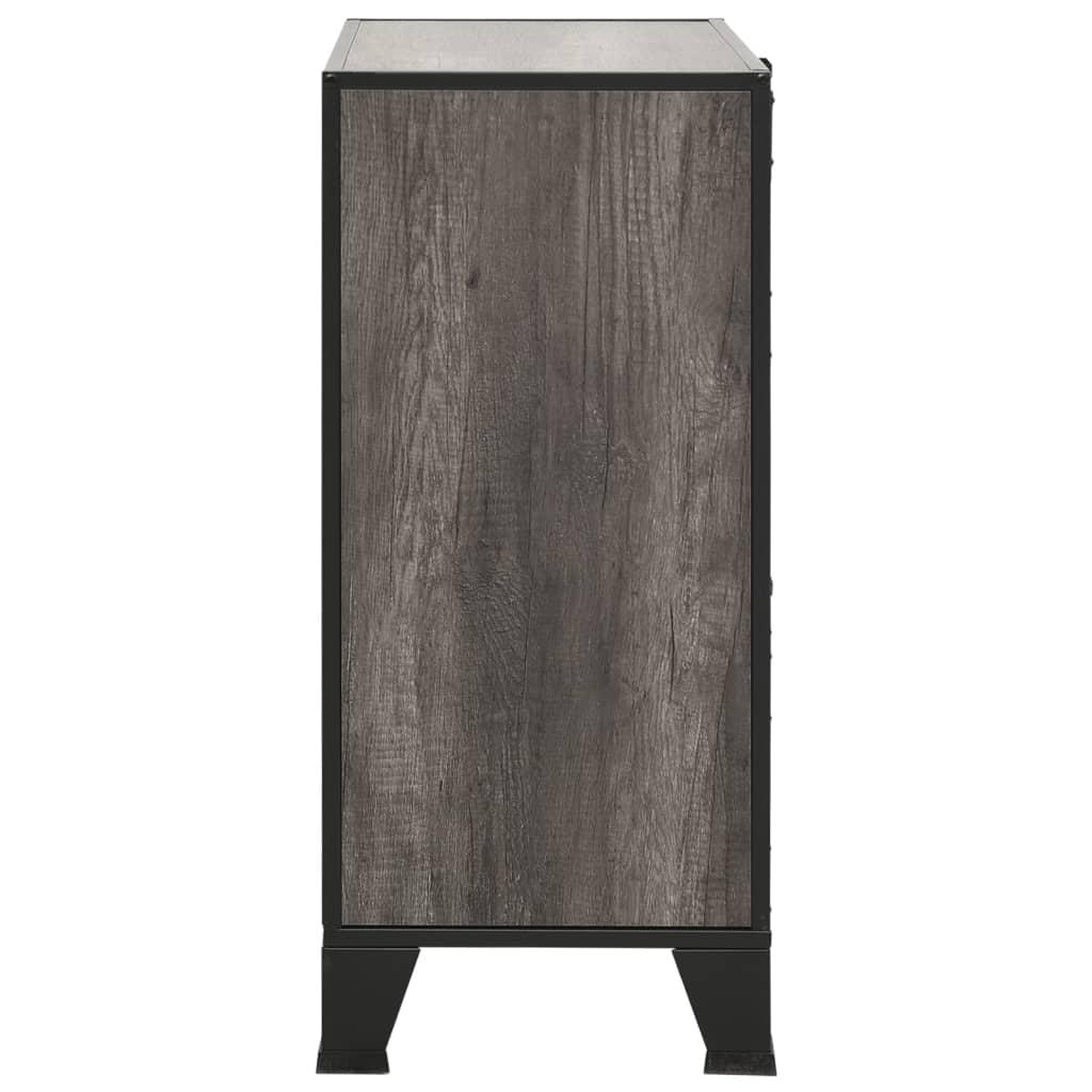 Spintelės daiktams, 2vnt., pilkos, 72x36x82cm, metalas ir MDF