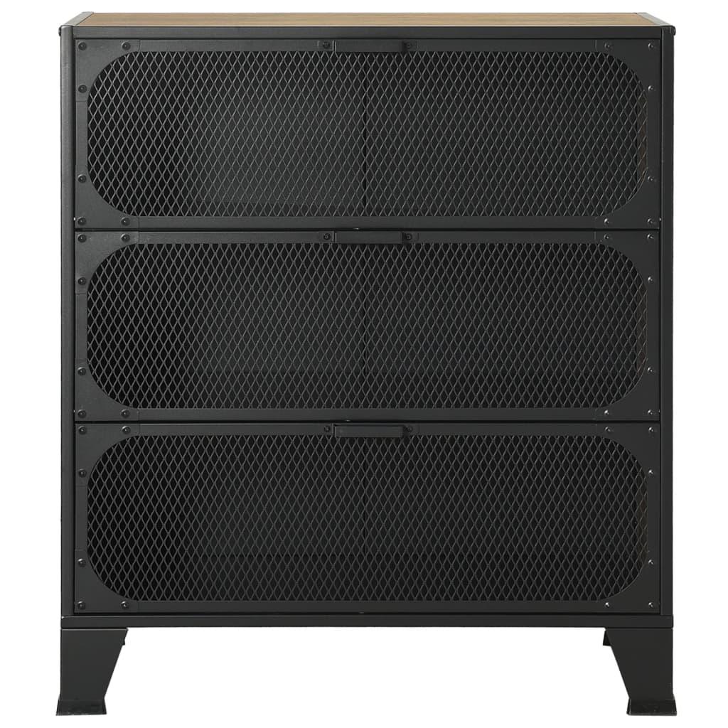Spintelės daiktams, 2vnt., rudos, 72x36x82cm, metalas ir MDF
