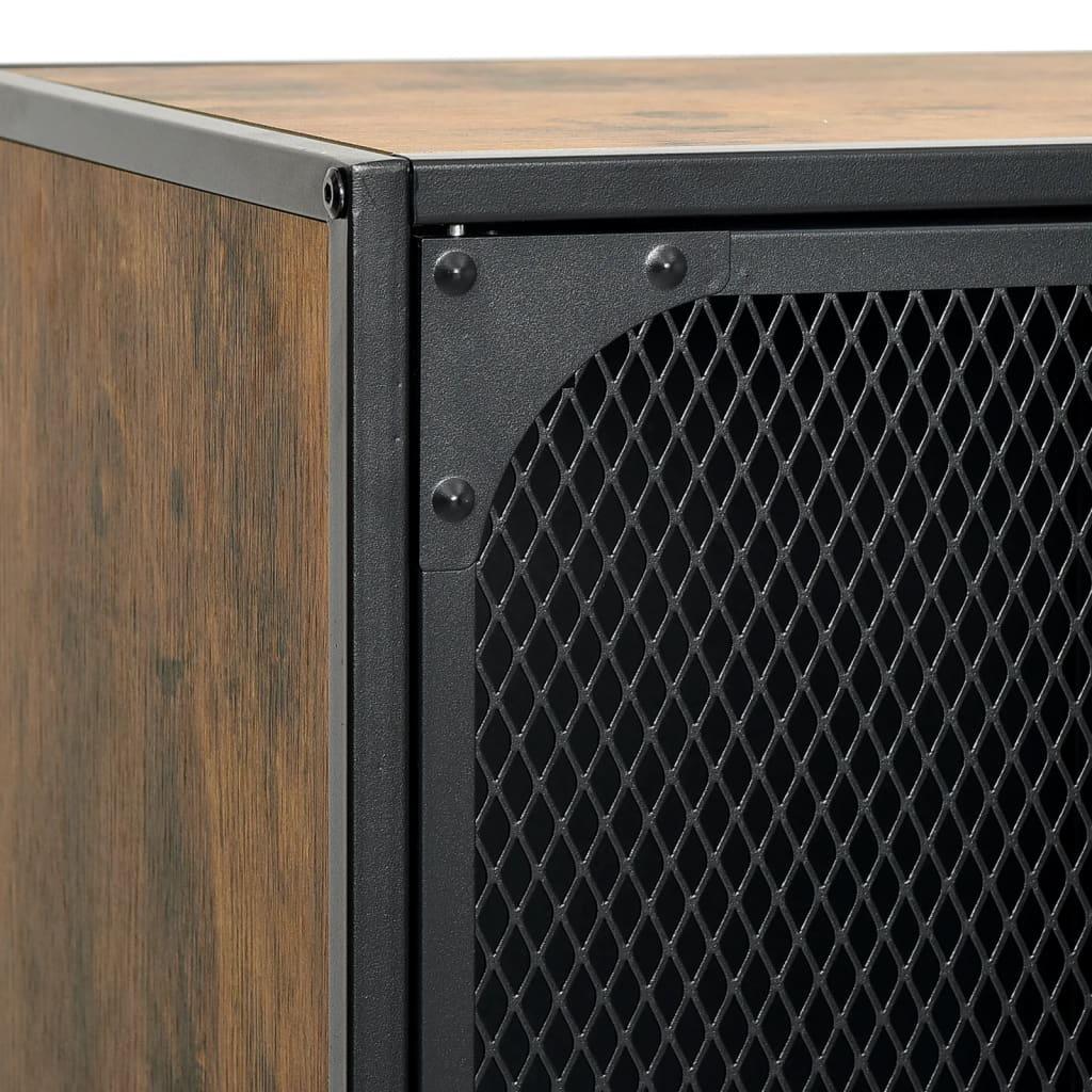 Spintelės daiktams, 2vnt., rudos, 72x36x82cm, metalas ir MDF