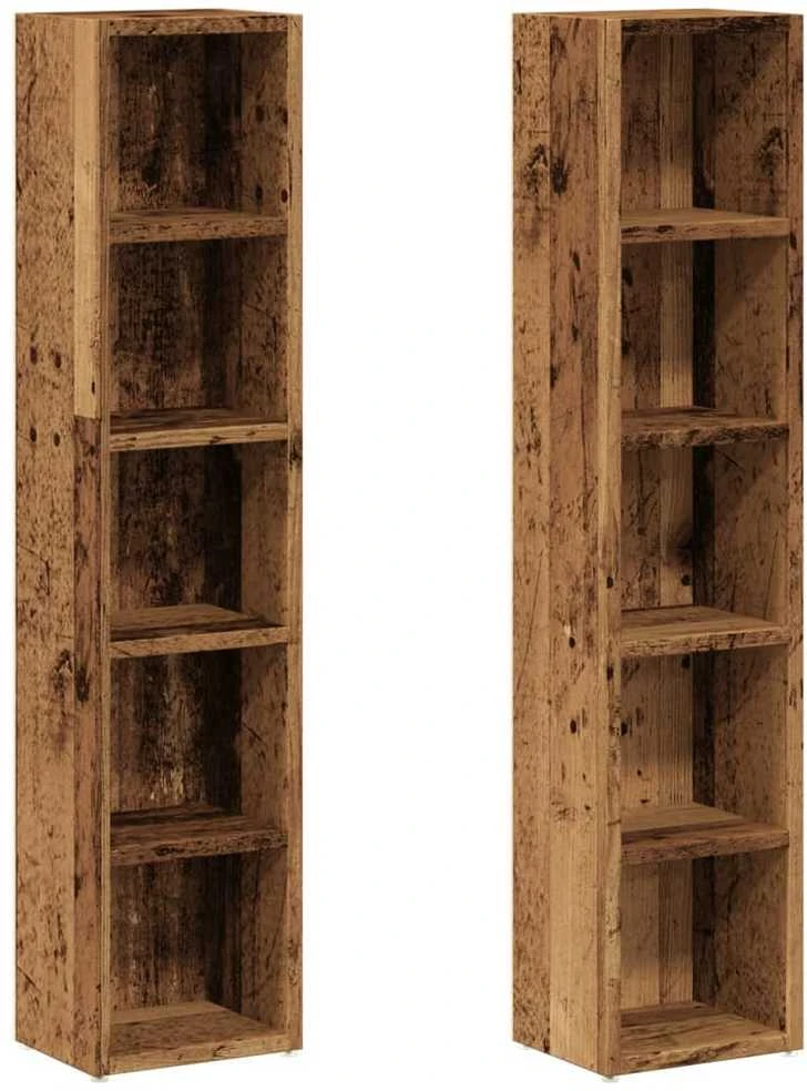 Spintelės diskams, 2vnt., medienos, 21x16x93,5cm, mediena