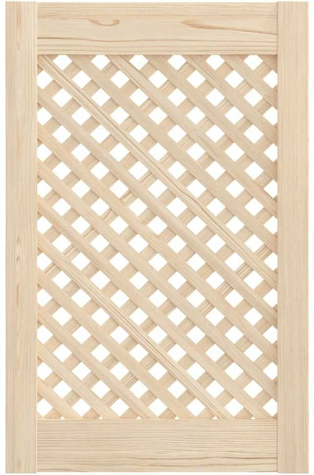 Spintelės durelės, 2vnt., 39,5x61,5 cm, pušis, grotelių dizaino