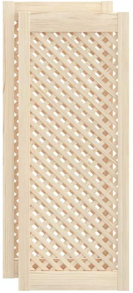 Spintelės durelės, 2vnt., 39,5x99cm, pušis, grotelių dizaino