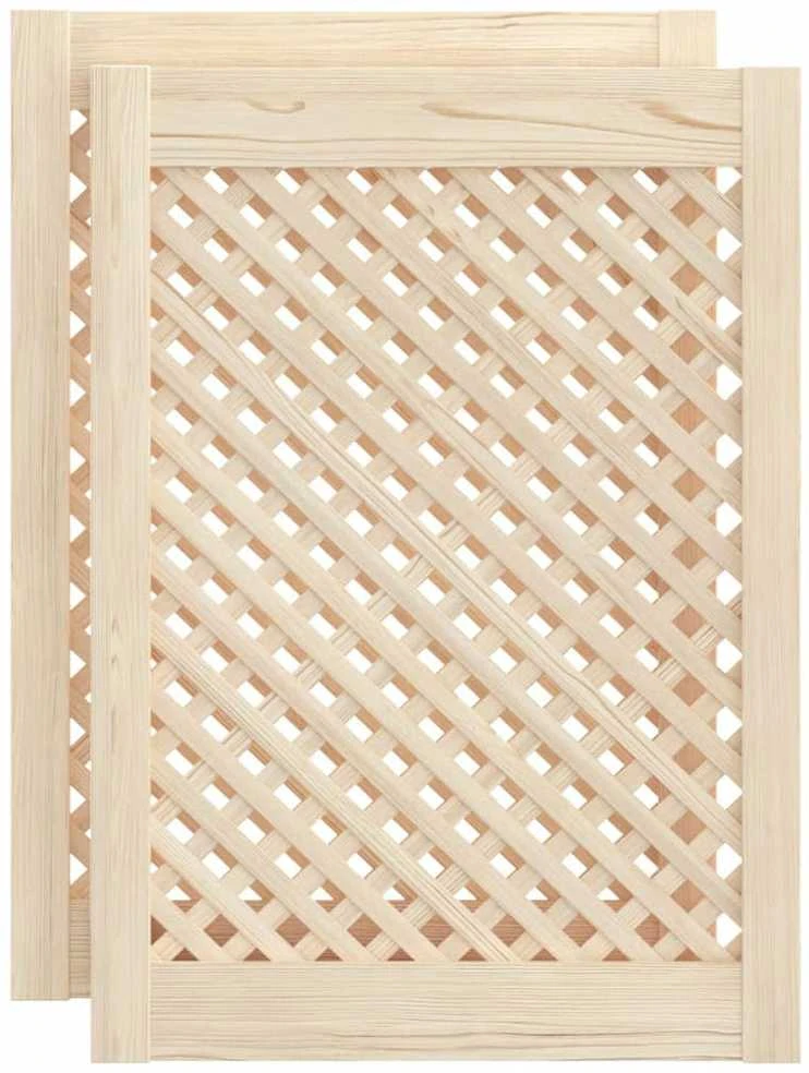 Spintelės durelės, 2vnt., 49,5x69cm, pušis, grotelių dizaino