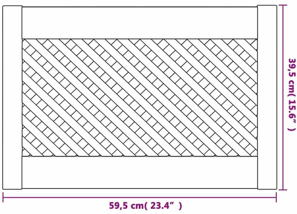 Spintelės durelės, 2vnt., 59,5x39,5 cm, pušis, grotelių dizaino