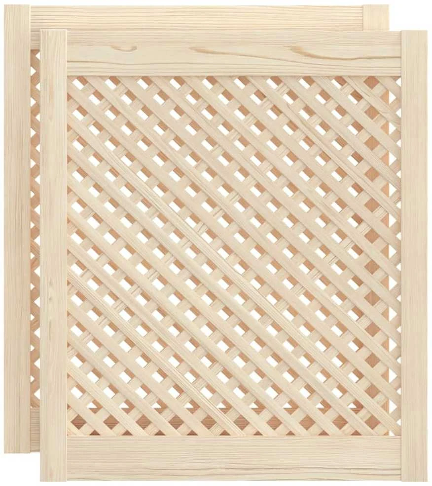 Spintelės durelės, 2vnt., 59,5x69cm, pušis, grotelių dizaino