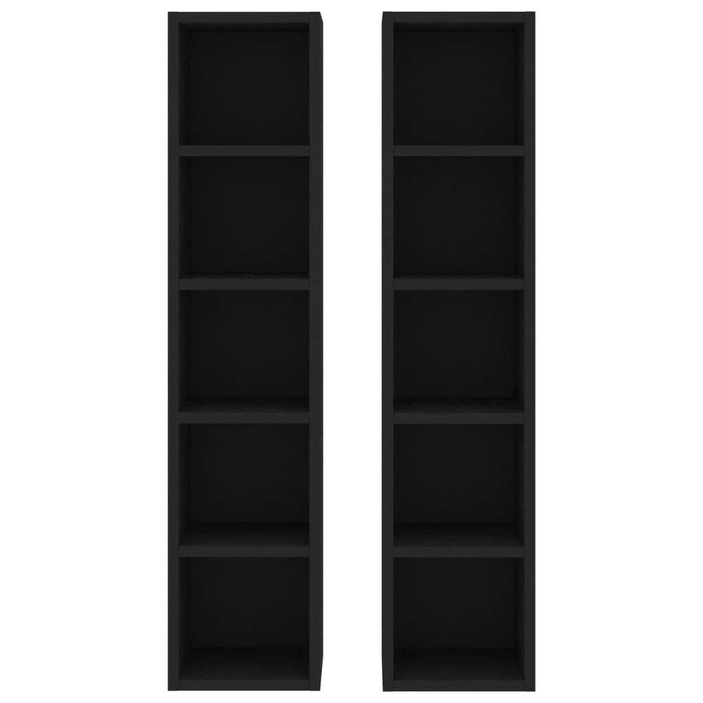 Spintelės kompaktiniam diskam, 2vnt., juodos, 21x16x93,5cm, MDP