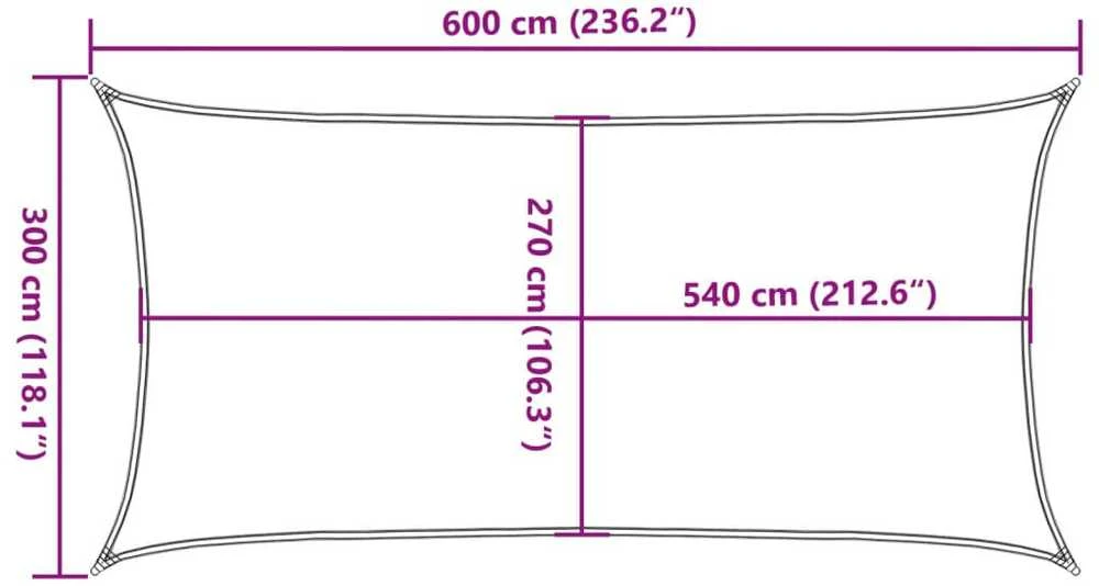 Stačiakampė uždanga nuo saulės, šviesiai žalia, 3x6m, HDPE