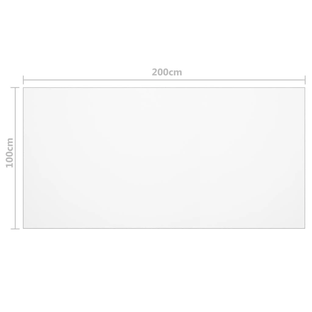 Stalo apsauga, permatoma, 200x100cm, 2mm, PVC