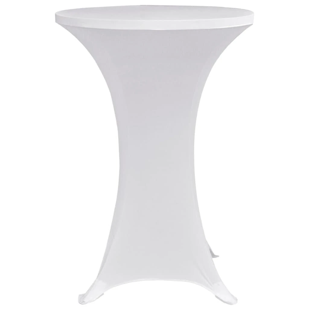 Staltiesės baro stal., 4vnt., baltos sp., 70cm skersm., įtemp.