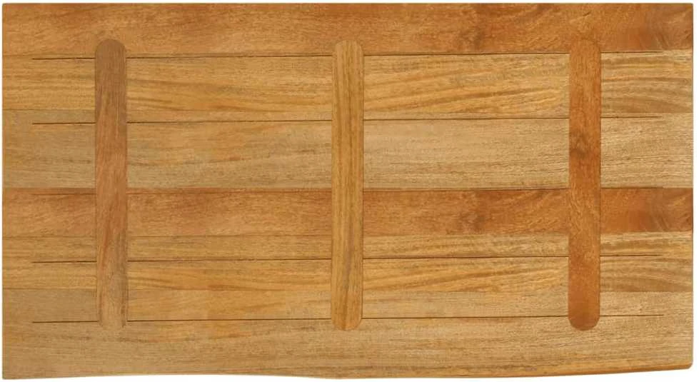Stalviršis, 100x60x2,5cm, mango masyvas, su gyvu kraštu