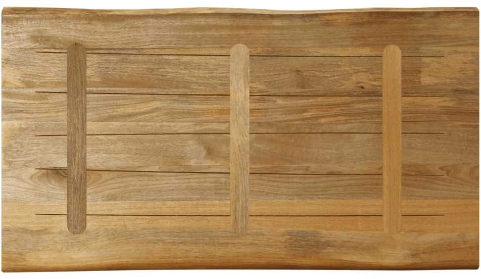 Stalviršis, 110x60x3,8cm, mango masyvas, su gyvu kraštu