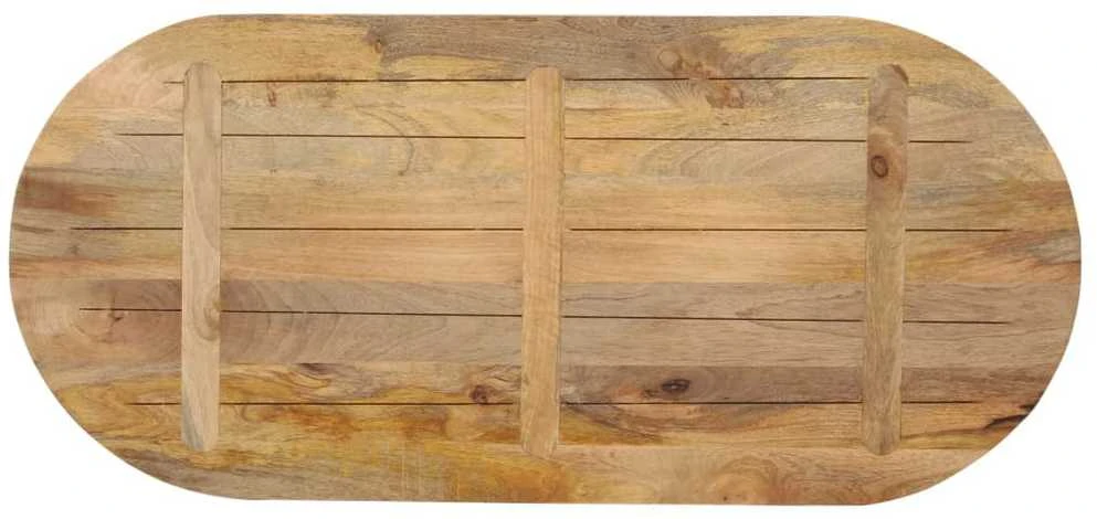 Stalviršis, 120x60x3,8cm, mango medienos masyvas, ovalo formos