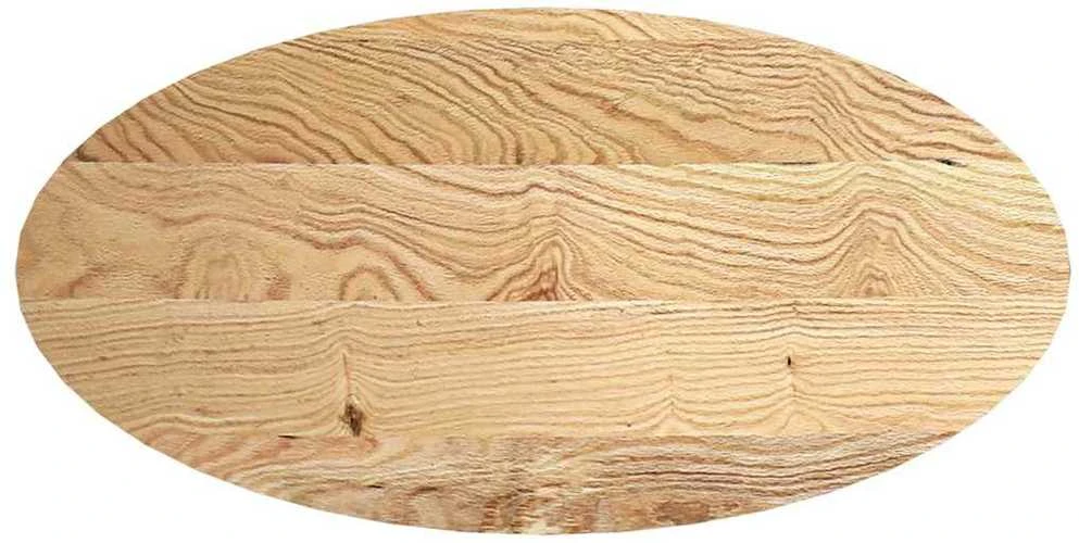 Stalviršis, 120x60x4 cm, ąžuolo medienos masyvas, ovalo formos