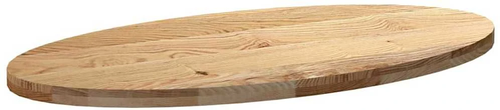 Stalviršis, 120x60x4 cm, ąžuolo medienos masyvas, ovalo formos