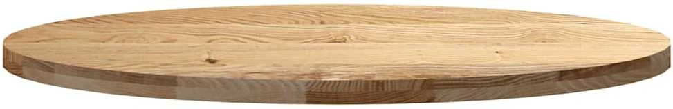 Stalviršis, 120x60x4 cm, ąžuolo medienos masyvas, ovalo formos