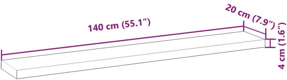 Stalviršis, 140x20x4cm, akacijos masyvas, stačiakampis