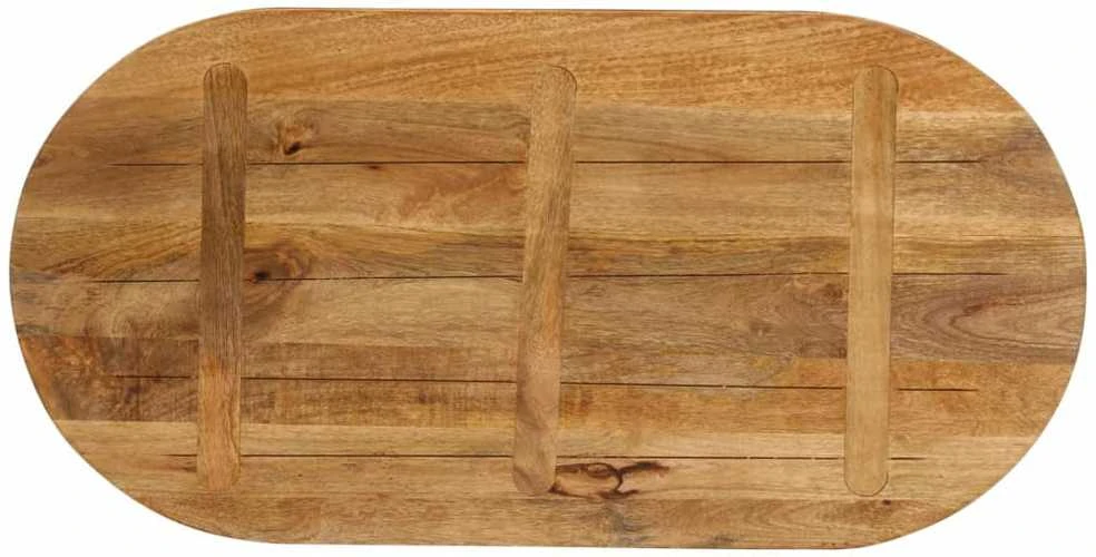 Stalviršis, 140x50x2,5cm, mango medienos masyvas, ovalo formos