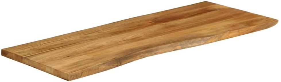 Stalviršis, 140x60x3,8cm, mango masyvas, su gyvu kraštu