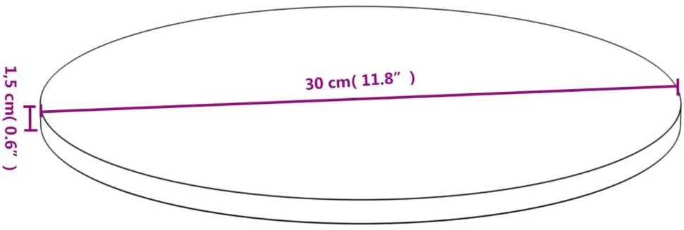 Stalviršis, Ø30x1,5 cm, bambukas