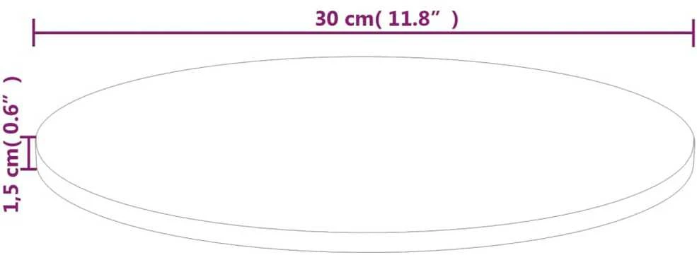 Stalviršis, 30x1,5cm, neapdorotas ąžuolo medienos masyvas