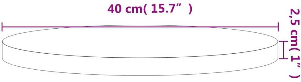 Stalviršis, 40x2,5cm, bukmedžio medienos masyvas, apskritas