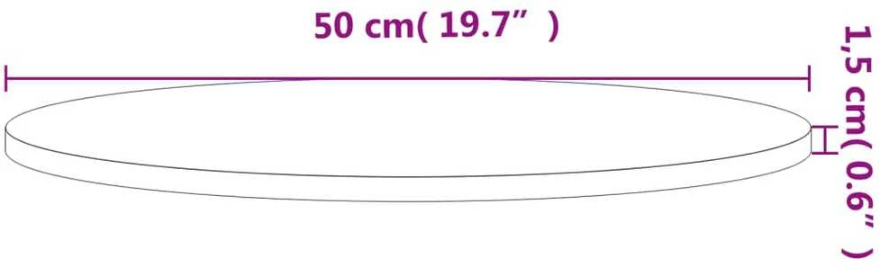 Stalviršis, 50x1,5cm, bukmedžio medienos masyvas, apskritas
