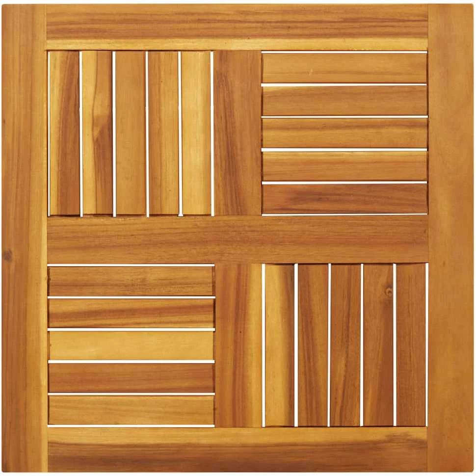 Stalviršis, 60x60x2cm, akacijos medienos masyvas, kvadratinis
