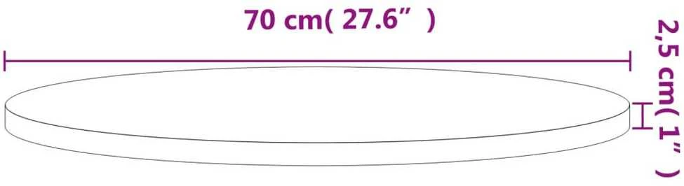 Stalviršis, 70x2,5cm, bukmedžio medienos masyvas, apskritas