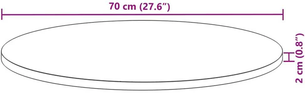 Stalviršis, Ø70x2cm, akacijos medienos masyvas, apskritas