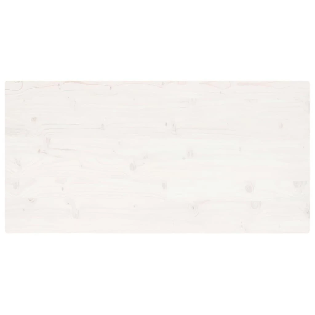Stalviršis, baltas, 100x50x2,5cm, pušies masyvas, stačiakampis