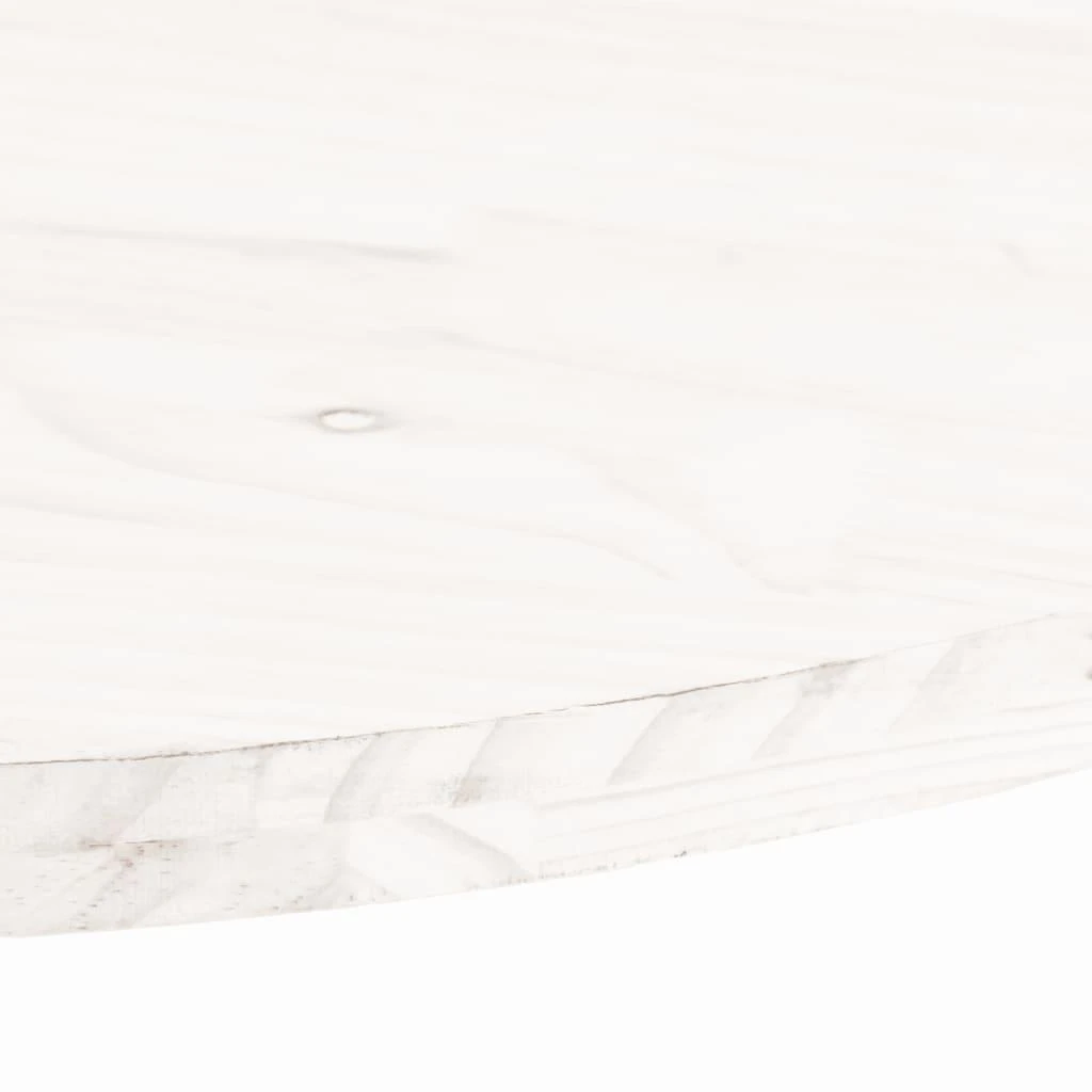Stalviršis, baltas, 100x50x2,5cm, pušies masyvas, ovalus