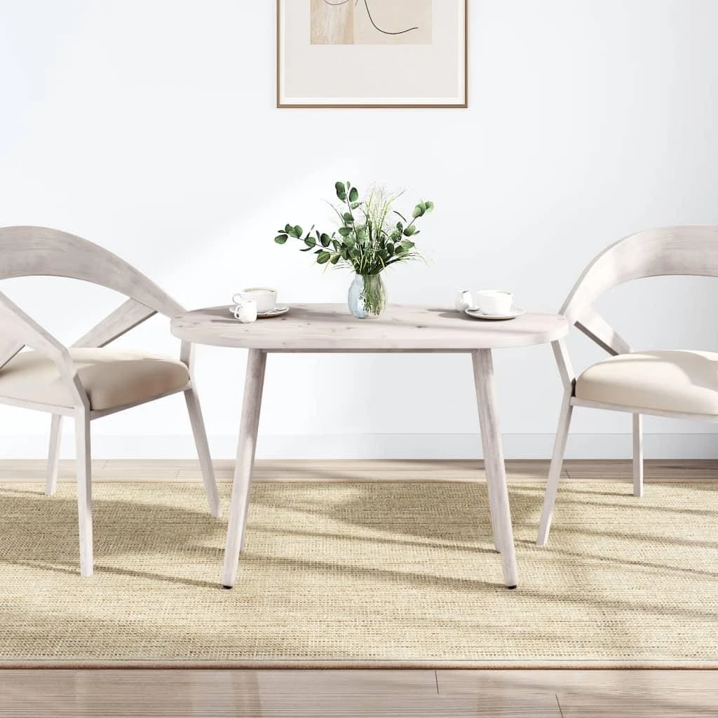 Stalviršis, baltas, 110x55x2,5cm, pušies masyvas, ovalus