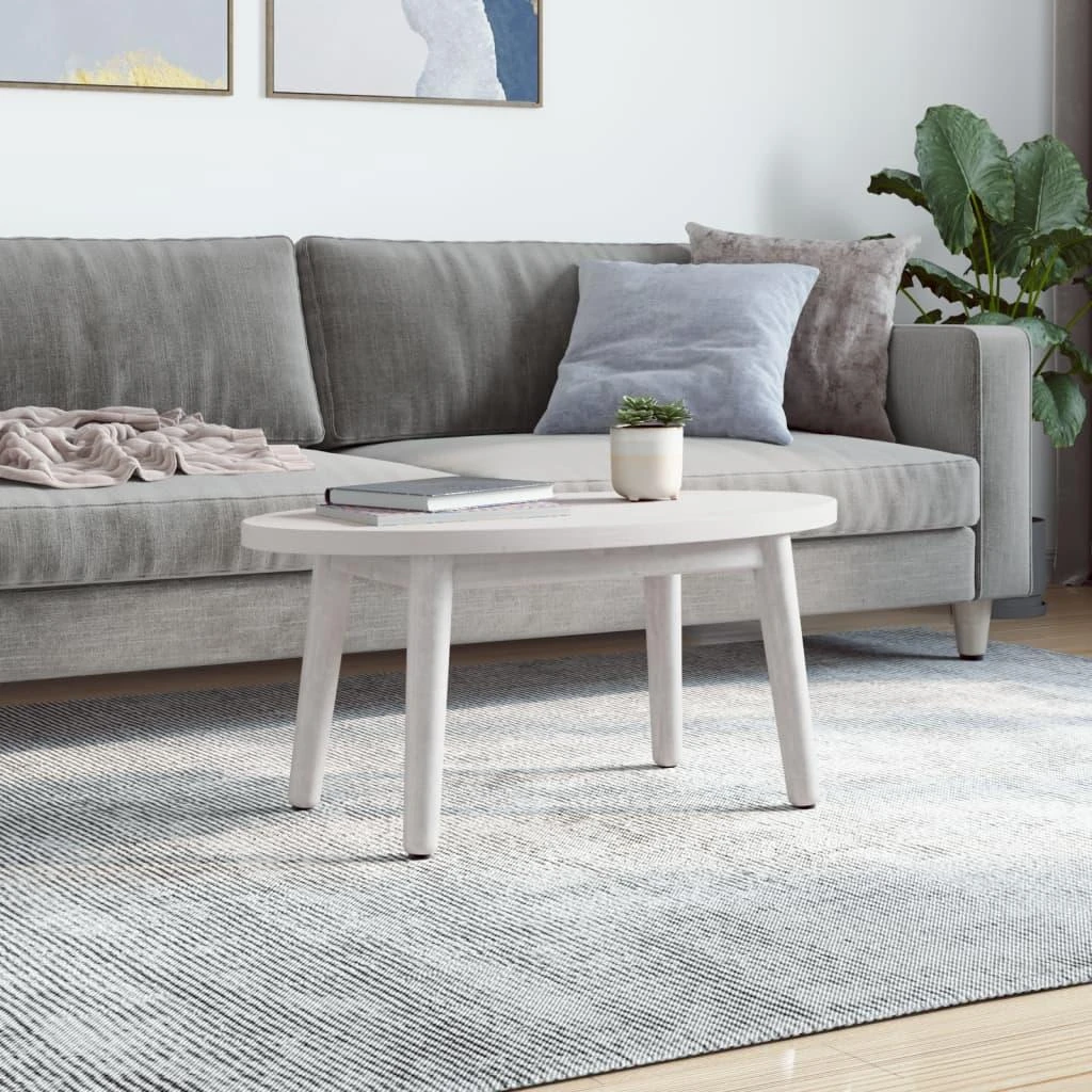 Stalviršis, baltas, 70x35x2,5cm, pušies masyvas, ovalus