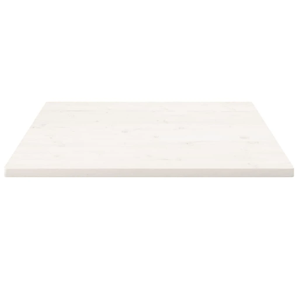 Stalviršis, baltas, 80x80x2,5cm, pušies masyvas, kvadratinis